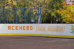 По итогам голосования в "Активном гражданине" 2 спортплощадки в Ясенево оформлены в олимпийском стиле
